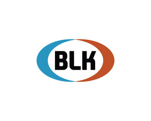 Fototapeta premium BLK logo design vector template. BLK