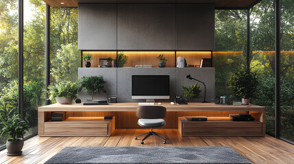 Fototapeta premium study room with a minimalist impression