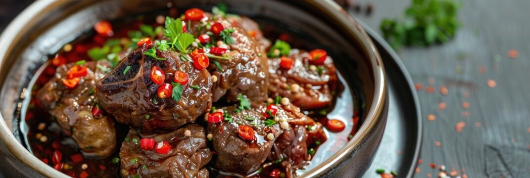 Spiced Steamed Beef Brains
