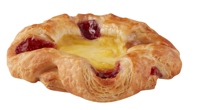Danish pastry vanilla cream raspberry