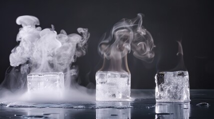 Ice Cubes Melting and Sublimation: A Study in Contrast