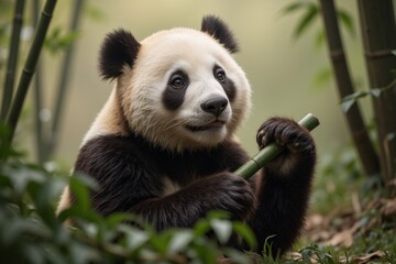 Fototapeta premium panda, animal, bear, china, giant, bamboo,