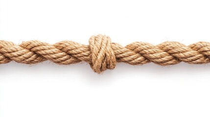 Fototapeta premium A knotted rope isolated on a white background