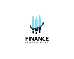 Financial logo creative market growth business arrow logo design concept