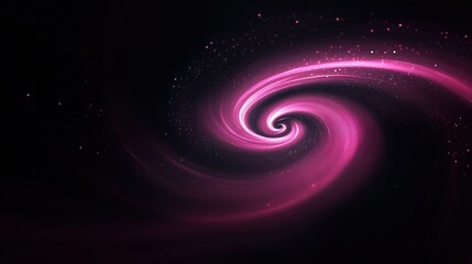 A spiral of pink and purple swirls in a black background. The swirls are very close together and the colors are very bright