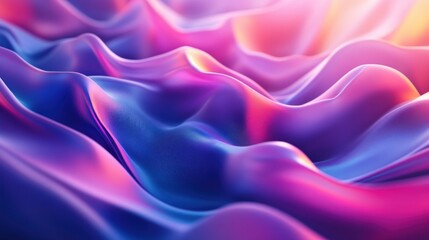 Fototapeta premium Abstract Wavy Background with Pink and Blue Gradient