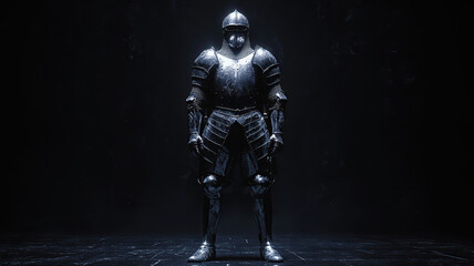 Man wearing suit of armor