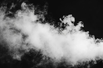 Attract Smoke on Black Background, Smoke, Dust Explosion on Black Background, Copy Space...,  with generative ai