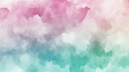 Fototapeta premium Abstract watercolor background with pink, blue, and green hues.