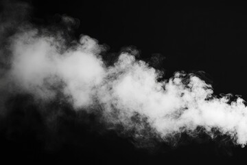 Attract Smoke on Black Background, Smoke, Dust Explosion on Black Background, Copy Space...,  with generative ai