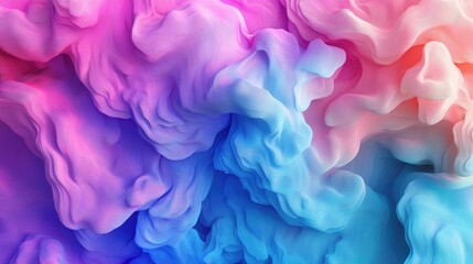Obraz premium Abstract colorful background with fluid flowing paint in pink, blue and orange hues.