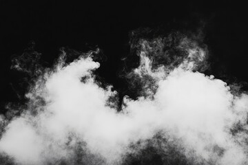 Attract Smoke on Black Background, Smoke, Dust Explosion on Black Background, Copy Space...,  with generative ai