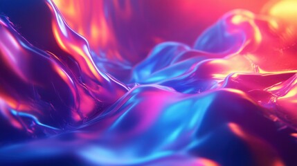 Abstract Holographic Background with Wavy Textures and Vibrant Colors