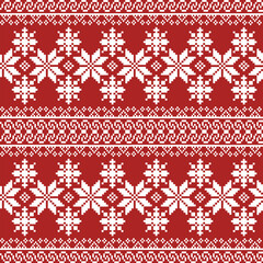  Seamless christmas pattern with snowflakes