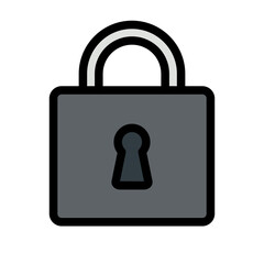 Secure, Web, Device and App Flat Line Icon Set