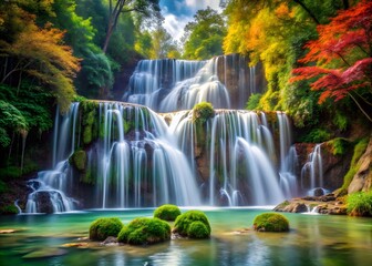 Fototapeta premium waterfall in the forest