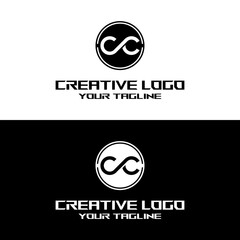 creative letter logo cc desain vektors