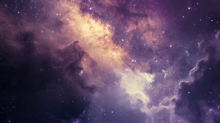 Fototapeta premium Cosmic Nebula with Stars and Dust Clouds