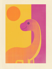 Fototapeta premium set of funny dinosaurs