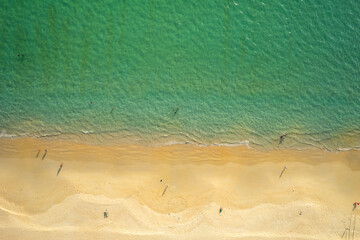 High angle view Beautiful Sea in summer high season at Phuket island Thailand