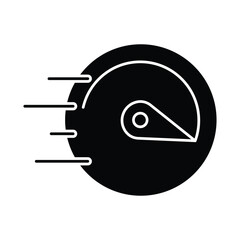 Top speed icon solid vector design in trendy style