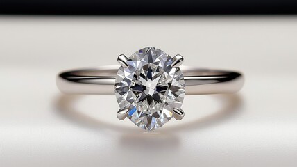 Stunning diamond ring featuring an elegant oval cut, perfect for engagements or special occasions.