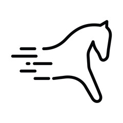 horse racing icon line vector design in trendy style