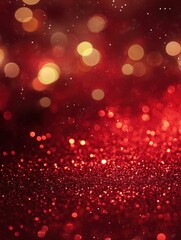 Christmas background red holiday abstract light bokeh and glitter with generative ai
