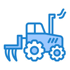 Tractor Plowing Icon