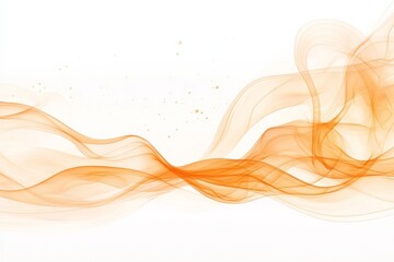 Orange smoke waves flowing smoothly in a minimalistic, abstract form.