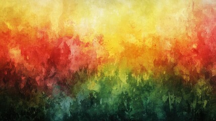 Fototapeta premium Abstract watercolor background with vibrant colors of red, orange, yellow and green.