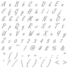 Decorative Alphabet and Numbers Set