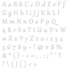 Decorative Alphabet and Numbers Set