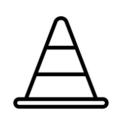 traffic cone, labor and constructions line icon set vector