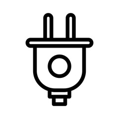 Electric plug, labor and constructions line icon set vector