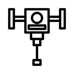 Road Hammer, labor and constructions line icon set vector