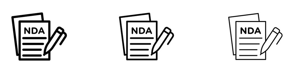 NDA liner icon vector set.