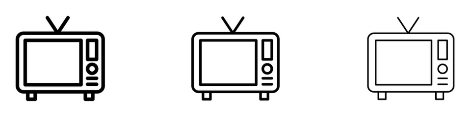 TV liner icon vector set.