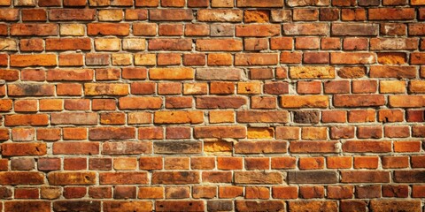 Fototapeta premium Close-up of a vintage brick wall with weathered bricks, weathered, vintage, brick, wall, texture, rough, aged, background