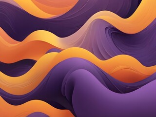 Fototapeta premium abstract Pastel Wave abstract background with a combination of yellow, orange and dark purple elegant mystical energy, minimalist pastel color halloween