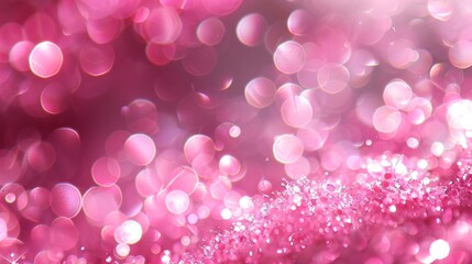 65. Soft and dreamy pink background with a bokeh effect, highlighting subtle light glows and sparkles, ideal for festive or romantic designs with a touch of Y2K charm