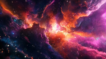 Fototapeta premium Cosmic Clouds of Nebula in Deep Space