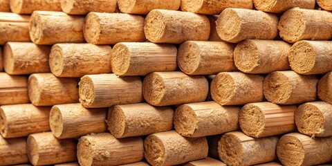 Wood briquettes stacked for heating, textured background, wood briquettes, firewood, stacked, heating