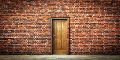 A mysterious door set into a brick wall , secret entrance, hidden passage, doorway, brickwork, old architecture