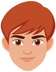 Smiling Red-Haired Boy Illustration