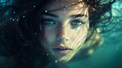 Girl underwater