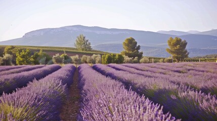 Lavender Field in the French Countryside