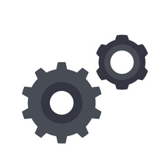Gears, labor and constructions Flat icon set