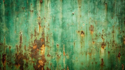 Obraz premium Old rusty grunge green wall texture background, rusty, green, grunge, wall, texture, background, weathered, aged, decay