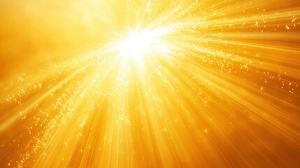 Obraz premium Radiant Golden Light Burst with Sparkling Particles and Glowing Rays for Abstract Backgrounds and Creative Designs